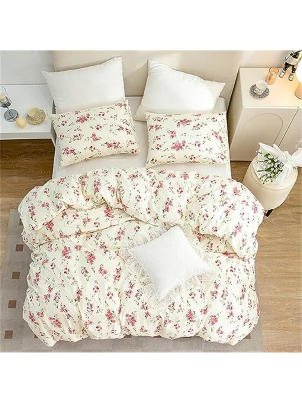 NEW Spring Floral 3 piece Queen Bedding  Duvet Set